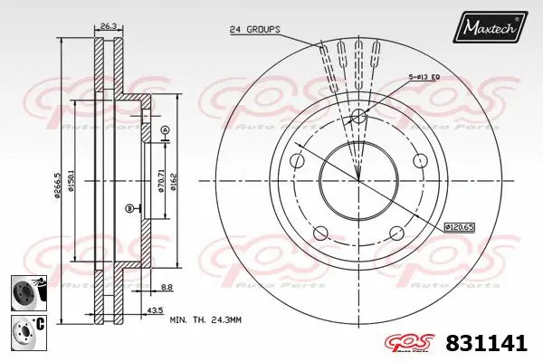 Repair Kit, brake caliper (70200280)