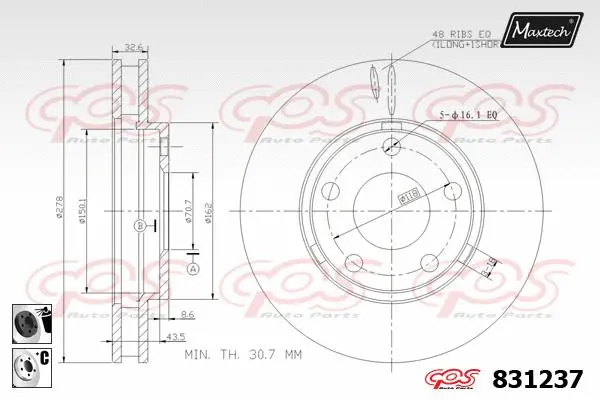 Brake Disc (827040)