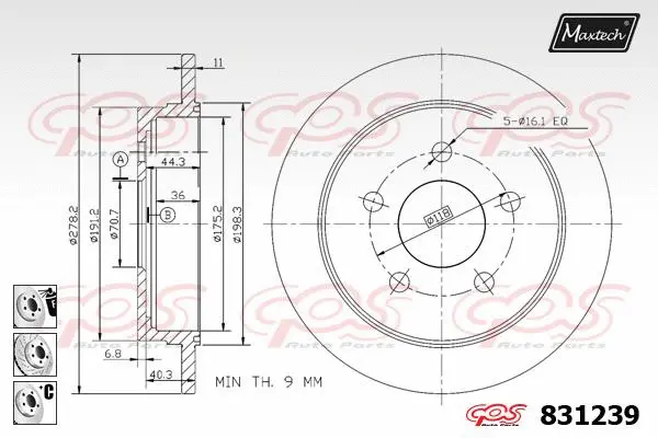Piston, brake caliper (72960057)