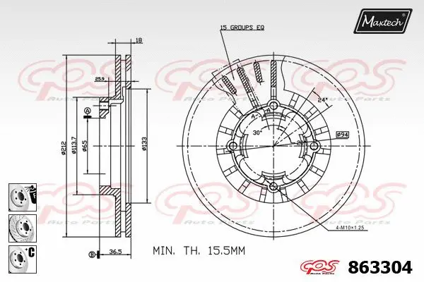 Guide Bolt, brake caliper (71810174)