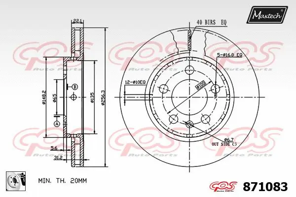 Guide Bolt, brake caliper (71810220)