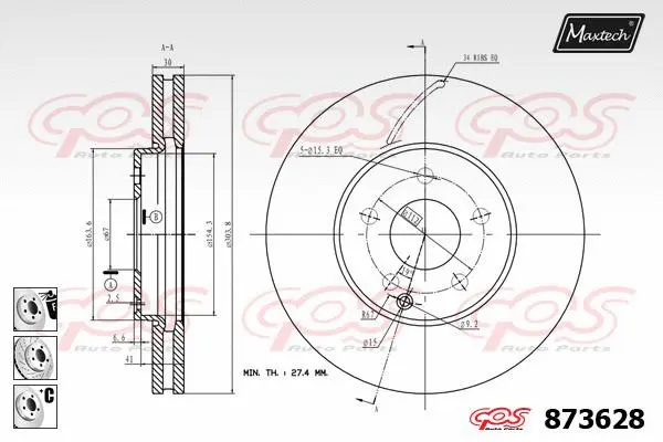 Seal, brake caliper piston (70180356)