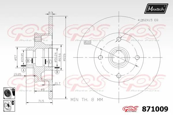 Repair Kit, brake caliper (70203012)
