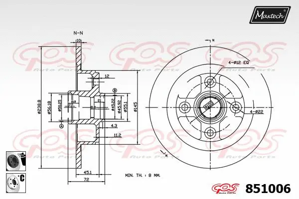 Seal, brake caliper piston (70180436)