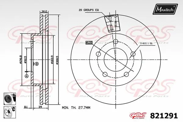 Piston, brake caliper (72930021)