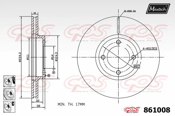 Piston, brake caliper (72942005)