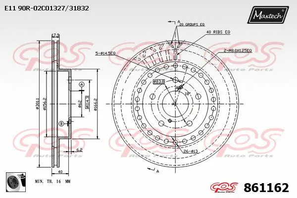 Piston, brake caliper (72954011)