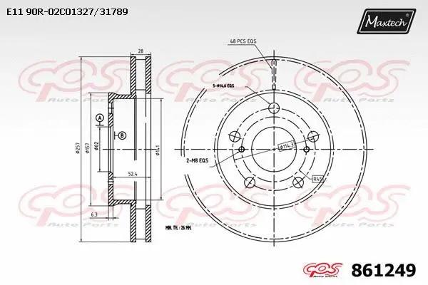Piston, brake caliper (72936009)
