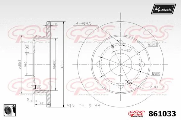 Piston, brake caliper (72954001)