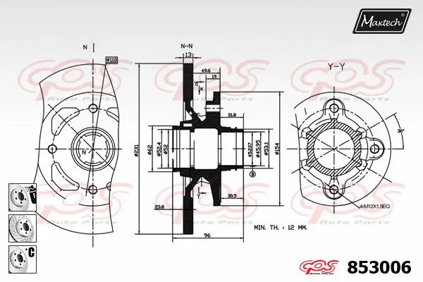 Piston, brake caliper (72948040)