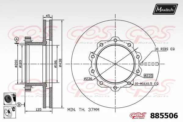 Repair Kit, brake caliper (70200116)