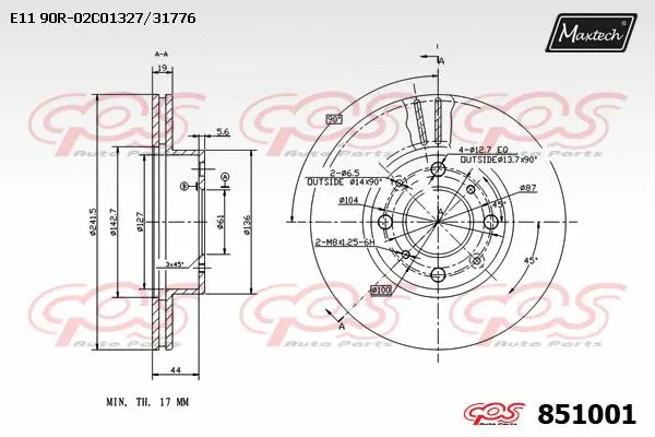 Brake Disc (851004)