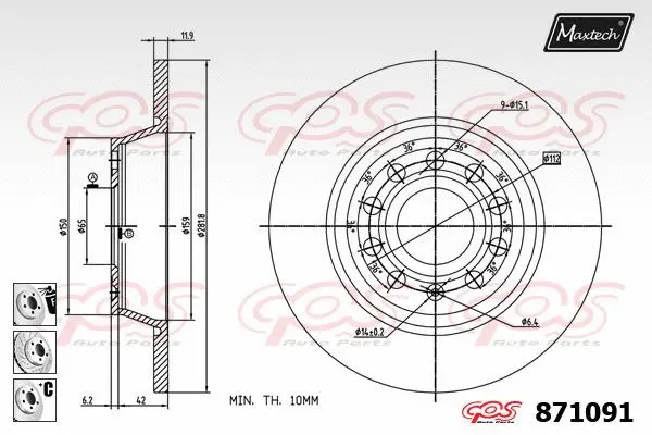 Seal, brake caliper piston (70180353)