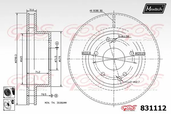 Control Element, parking brake caliper (72718004)