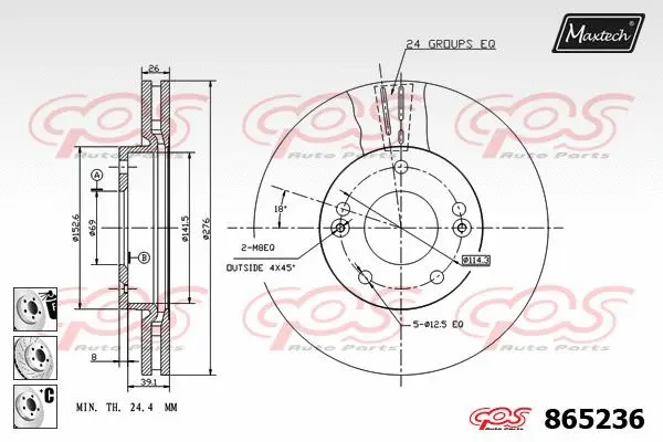 Repair Kit, brake caliper (70200650)