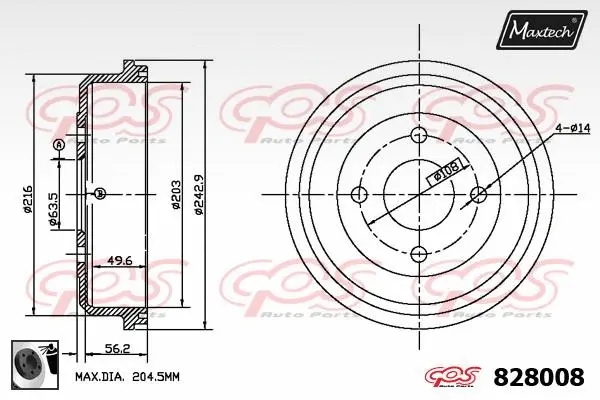 Seal, brake caliper piston (70180287)