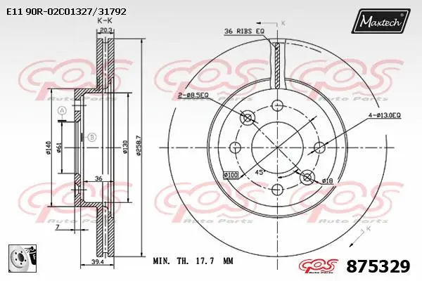 Guide Bolt, brake caliper (71810257)