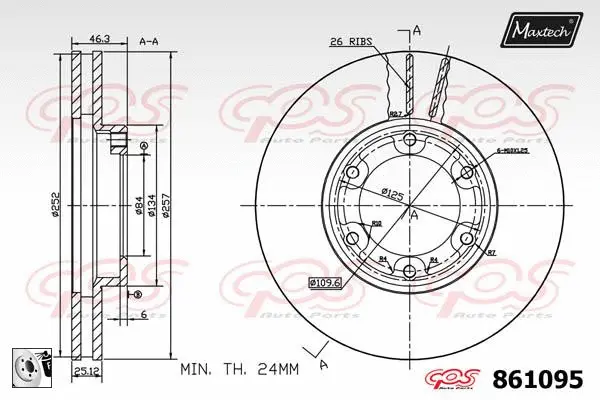 Seal, brake caliper piston (70180073)