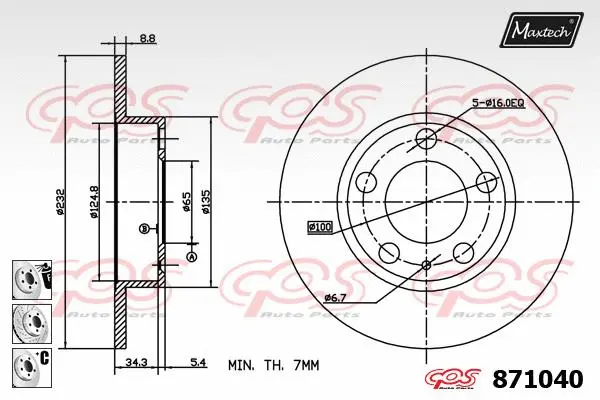 Piston, brake caliper (72938069)