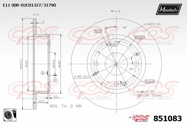 Piston, brake caliper (72942028)