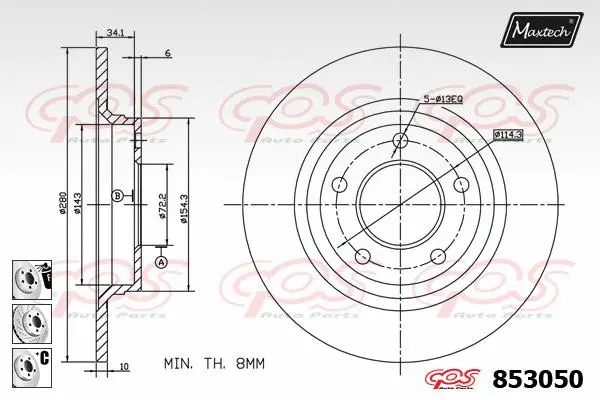 Piston, brake caliper (72957035)