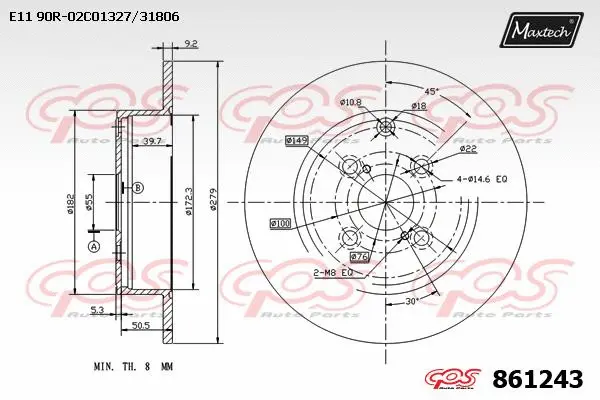 Seal, brake caliper piston (70180400)