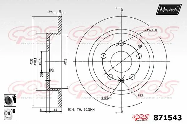 Guide Bolt, brake caliper (71810054)