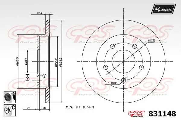 Guide Bolt, brake caliper (71810078)