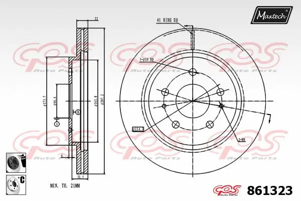 Piston, brake caliper (72938040)