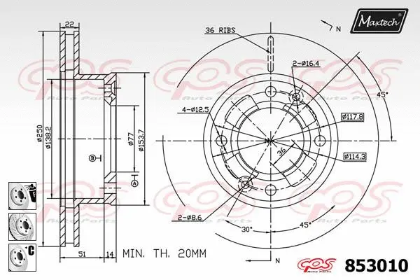 Piston, brake caliper (72954026)