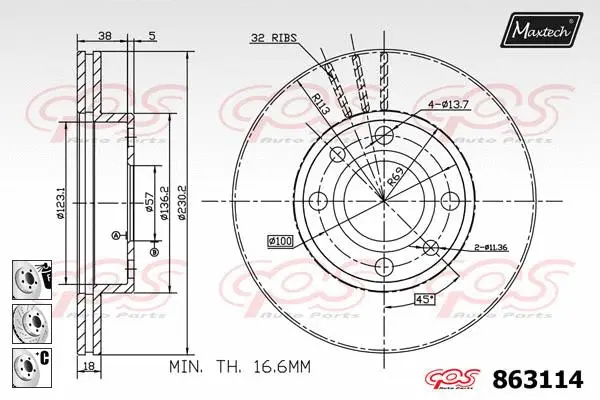 Piston, brake caliper (72946001)