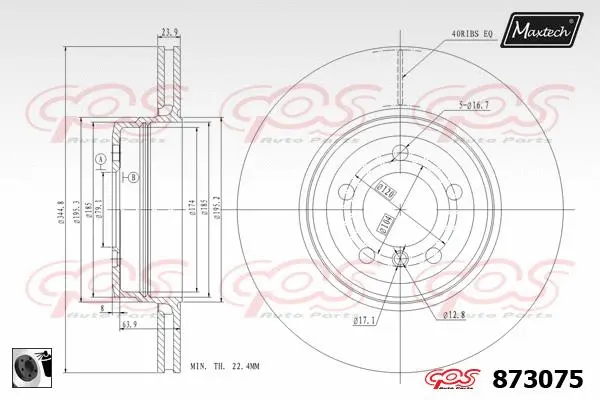 Guide Bolt, brake caliper (71810074)