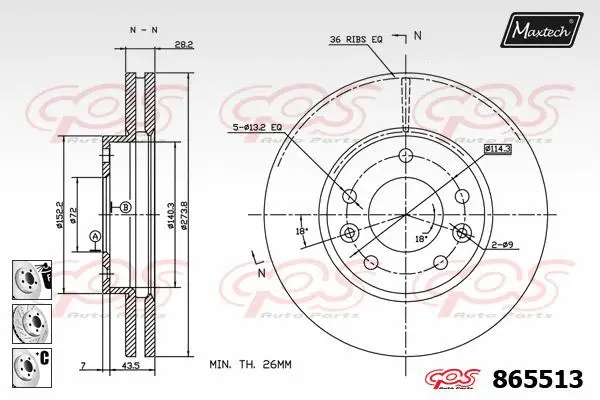 Piston, brake caliper (72948014)