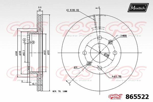 Piston, brake caliper (72938004)