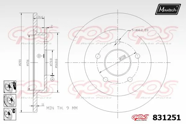 Guide Bolt, brake caliper (71810072)