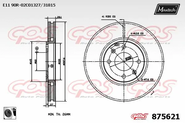 Piston, brake caliper (72948012)