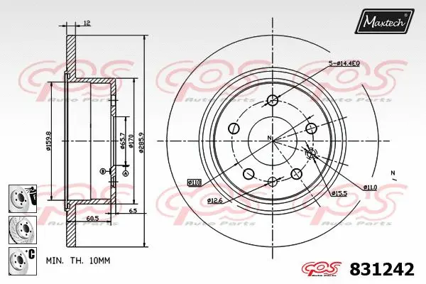 Guide Bolt, brake caliper (71810092)