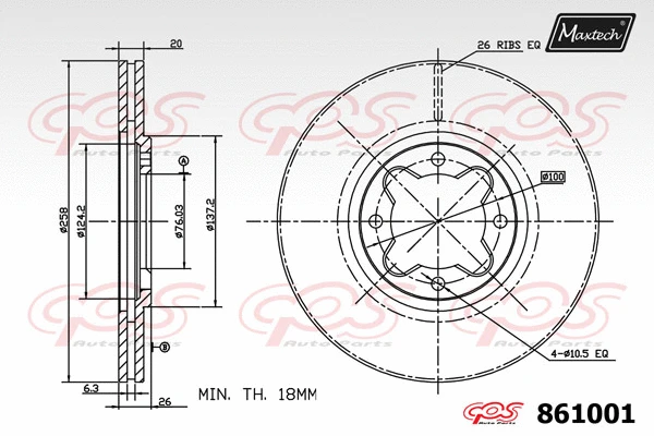 Piston, brake caliper (72948032)
