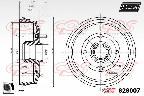 Seal, brake caliper piston (70180325)