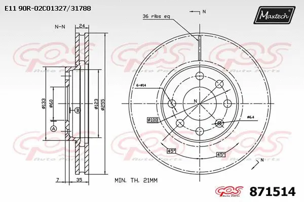 Guide Bolt, brake caliper (71810064)