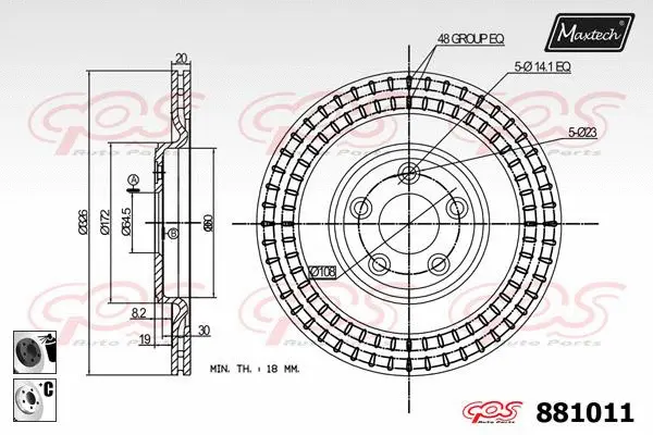 Seal, brake caliper piston (70180310)