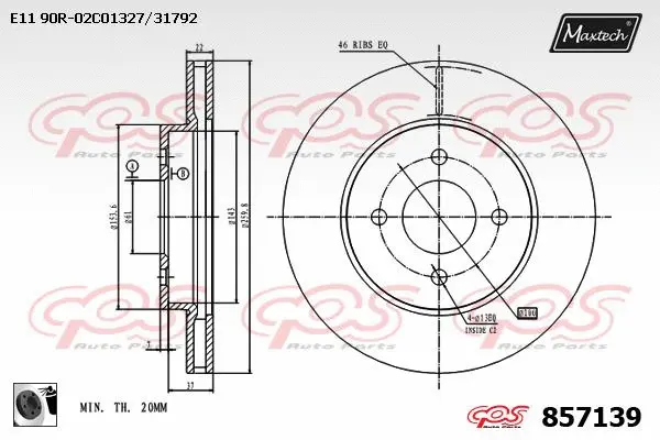 Guide Bolt, brake caliper (71810221)