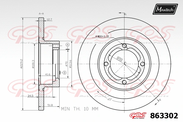 Seal, brake caliper piston (70180329)