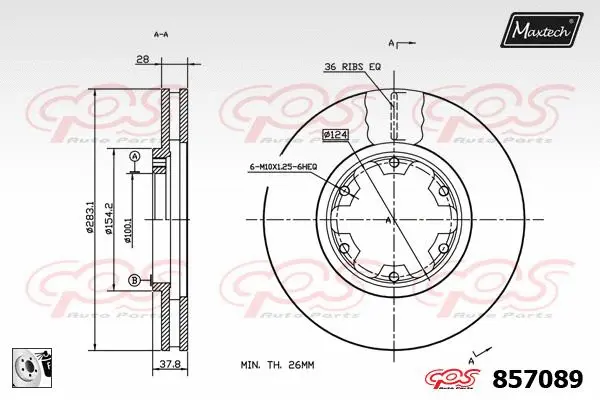 Guide Bolt, brake caliper (71810042)