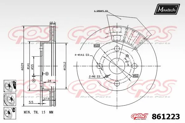 Piston, brake caliper (72941004)