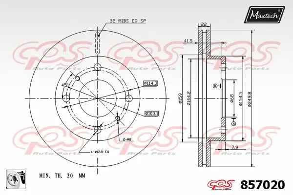Guide Bolt, brake caliper (71810210)