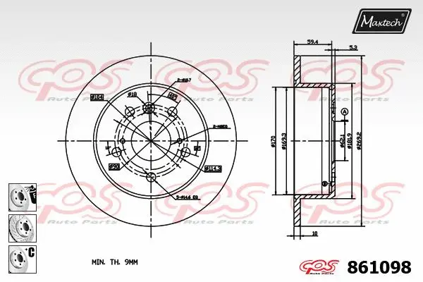 Piston, brake caliper (72934002)