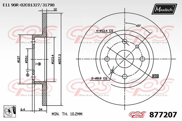 Piston, brake caliper (72934030)