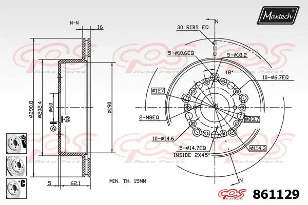 Repair Kit, brake caliper (70200626)