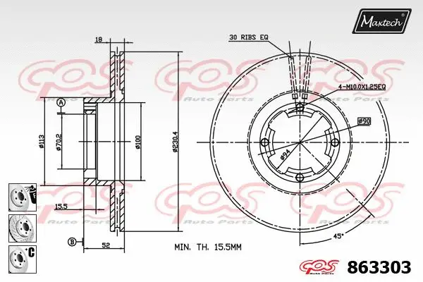 Seal, brake caliper piston (70180383)